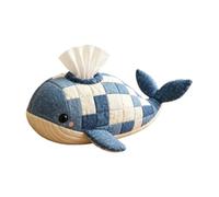 Quilted Sea Animal Tissue Box DIYs Kit, Animal Sewing Holder with Soft Quilted Shape and Easy Tissue Access for Tables Animals Sewing Patchwork Decor Holder Handmaded Tabletop Accent Desk Room