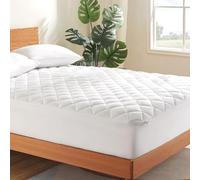 Quilted Single Mattress Protector - 110 GSM Microfiber Filling, Hypoallergenic Deep Fitted Breathable Mattress Topper Stretches up to 30 cm (Single - 90 x190 cm)