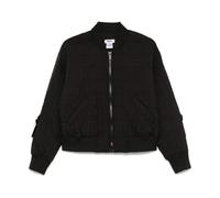 Quilted Stack Logo Bomber Jacket - female - DKNY - Bomber Jackets - Black - XL - Jackets XL