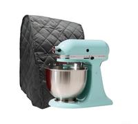 Quilted Stand Mixer Cover with Organizer Pocket - Dust and Vapor Resistant 190T Polyester Taffeta for Reliable Appliance Care (Is black)