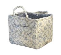 Quilted Storage Basket,Boho Floral Print Clothes Organizer - Household Laundry Hamper,for Home Bedroom Living Room Nursery Playroom Wardrobe Apartment Dormitory Diaper Toy