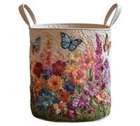 Quilted Storage Hamper - Dirty Clothes Laundry Basket, Quilted Bohemian Organization Hamper | Laundry Storage Basket For Clothes Shirts Pants Home Apartment Farmhouse College Dorm Room Bedroom