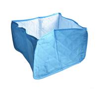 Quilted Toaster Cover for Standard 2-4 Slice Bread Machines, Dust-Proof Polyester Cotton Protector, Clean Kitchen Appliance Shield(Blue L)