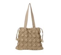 Quilted Tote Bag for Women Puffer Bags Puffy Shoulder Hobo Cloud Handbag Bubble Purse Quilted Carryall Bag Lightweight, Khaki