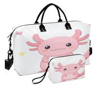 Quilted Travel Duffel Bag Set All-over Printed With Small pouching Lightweight for Daily Storage Just A Girl Who Loves