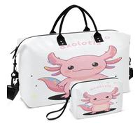 Quilted Travel Duffel Bag Set Wave Ultrasonic Quilted Mesh Divider pouching Lightweight for Sports & Gym Just A Girl Who