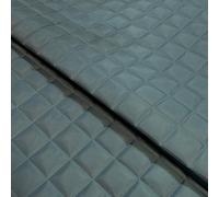 Quilted Waterproof Fabric 4oz Polyester with 100gsm Wadding 150cm Wide Box Design - Supplied by The Metre as Continuous Length (Grey, Per Metre (as one Length))