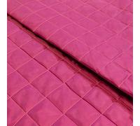 Quilted Waterproof Fabric 4oz Polyester with 100gsm Wadding 150cm Wide Box Design - Supplied by The Metre as Continuous Length (Cerise, Per Metre (as one Length))