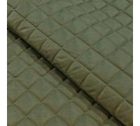 Quilted Waterproof Fabric 4oz Polyester with 100gsm Wadding 150cm Wide Box Design - Supplied by The Metre as Continuous Length (Olive, Per Metre (as one Length))