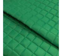Quilted Waterproof Fabric 4oz Polyester with 100gsm Wadding 150cm Wide Box Design - Supplied by The Metre as Continuous Length (Emerald, Per Metre (as one Length))