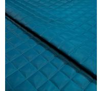 Quilted Waterproof Fabric 4oz Polyester with 100gsm Wadding 150cm Wide Box Design - Supplied by The Metre as Continuous Length (Teal, Per Metre (as one Length))