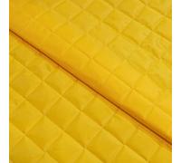 Quilted Waterproof Fabric 4oz Polyester with 100gsm Wadding 150cm Width Box Design - Supplied by the Metre as One Continuous Length (Light Gold, Sample (15cm x 15cm))