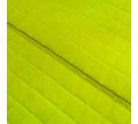 Quilted Waterproof Fabric 4oz Polyester with 100gsm Wadding 150cm Width Box Design - Supplied by the Metre as One Continuous Length (Fluo Yellow, Per Metre (as one Continuous Length))