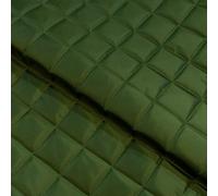 Quilted Waterproof Fabric 4oz Polyester with 100gsm Wadding 150cm Width Box Design - Supplied by the Metre as One Continuous Length (BottleGreen, Sample (15cm x 15cm))