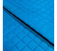 Quilted Waterproof Fabric 4oz Polyester with 100gsm Wadding 150cm Width Box Design - Supplied by the Metre as One Continuous Length (Turquoise, Per Metre (as one Continuous Length))