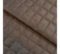 Quilted Waterproof Fabric 4oz Polyester with 100gsm Wadding 150cm Width Box Design - Supplied by the Metre as One Continuous Length (Chocolate, Sample (15cm x 15cm))