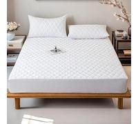 Quilted Waterproof Mattress Protector with Deep Pocket up to 45CM Soft & Breathable & Noiseless Mattress Cover Machine Washable