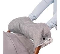 Quilted Windproof Gloves Plush Fleece Interior Adjustable Hook Closure Snowproof Design for Baby Carriage Accessories Snowproof Strollers Gloves with Hook Loop