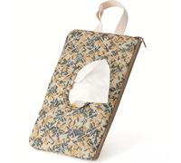 Quilted Wipes Pouch,Portable Refillable Wipe Dispenser,with Lanyard for Travel Storage,Portable Mommy Bag for Stroller,Waterproof & Dustproof Travel Wipes Case,Reusable Diaper Wipe Container (A)