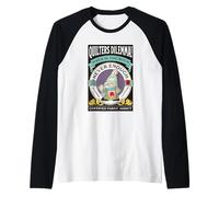 Quilter Dilemma Certified Fabric Addict Funny Gnome Quilting Raglan Baseball Tee