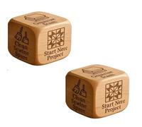 Quilter’s Dice, 2PCS Handmade Quilting Wooden Decision Dice, Funny Quilter’s Dices Game with 6 Engraved Sewing Tasks, Creative Sewing Decision Dices Game, for Quilting Lovers Gift