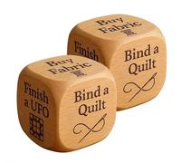 Quilter’s Dice, 2Pcs Handmade Wooden Quilting Decision Dice With 6 Engraved Sewing Tasks,Funny Handmade Wooden Set,Quilting Enthusiasts and Crafters,Unique Gift Idea For Quilters