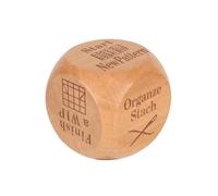Quilter’s Dice, 6-Sided Engraved Wooden Knitting Dice with Knitting Tasks Handmade Quilters Decision Dices Creative Sewing Gift Accessory Quilting Notion Supplies Tool for Knitters Crochet Lovers