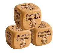 Quilter’s Dice, 6-Sided Wooden Quilting Decision Dice, Funny Interactive Party Activities for Friends, Family, Couples, Home, Weekend Gatherings, Group Entertainment(3PCS) C