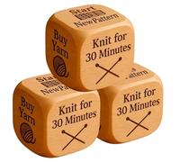 Quilter’s Dice, 6-Sided Wooden Quilting Decision Dice, Funny Interactive Party Activities for Friends, Family, Couples, Home, Weekend Gatherings, Group Entertainment(3PCS) B