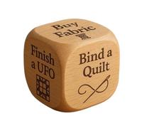Quilter’s Dice, Exquisite Handmade Wooden Dice with a Unique Quilting Task ON Each Side, Funny Decision-Making Tool (3)