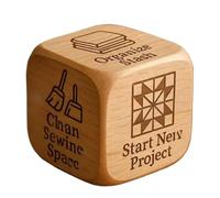 Quilter’s Dice, Handmade Quilter’s Wooden Dice, Fun Quilting Decision Dices with 6 Engraved Tasks, Creative DIYs Quilting Sewing Dices Practical Tool, for Sewing Lovers Gift