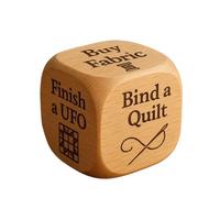 Quilter’S Dice,Handmade Wooden Quilter’S Decision Dice With 6 Engraved Quilting Tasks,Handmade Fun Sewing Gift For Quilters, Sewists & Craft Lovers (1PC)