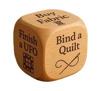 Quilter’s Dice,Handmade Wooden Quilting Decision Dice,6 Engraved Sewing Tasks,Fun Practical Tool,Gift for Quilters,Sewists and Craft Lovers to Add Excitement to Sewing Routine Inspiration (1PCS)