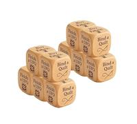 Quilter’s Dice, Handmade Wooden Quilting Decision Dice with 6 Engraved Sewing Tasks, Creative Tool for Quilting Projects, Sewists & Craft Lovers to Add Excitement to Sewing Routine (10pcs)