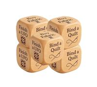 Quilter’s Dice, Handmade Wooden Quilting Decision Dice with 6 Engraved Sewing Tasks, Creative Tool for Quilting Projects, Sewists & Craft Lovers to Add Excitement to Sewing Routine (5pcs)
