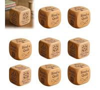 Quilter’s Dice, Handmade Wooden Quilting Decision Dice with 6 Engraved Sewing Tasks, Fun Practical Tool Engraved Prompts, Quilters & Craft Lovers to Spark Sewing Inspiration & Add Excitement (9)