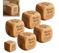 Quilter’s Dice, Handmade Wooden Quilting Decision Dice with 6 Engraved Sewing Tasks, Fun Practical Tool Engraved Prompts, Quilters & Craft Lovers to Spark Sewing Inspiration & Add Excitement (5)