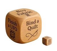 Quilter’s Dice, Handmade Wooden Quilting Decision Dice with 6 Engraved Sewing Tasks, Fun Practical Tool Engraved Prompts, DIY Sewing Room Decor Craft Enthusiasts