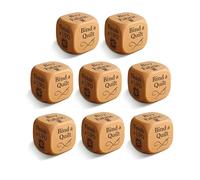 Quilter’s Dice, Handmade Wooden Quilting Decision Dice with 6 Engraved Sewing Tasks, Handmade Fun Sewing Gift for Quilters, Spark Sewing Inspiration(8pcs)