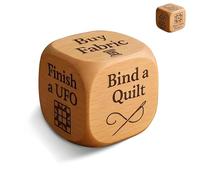 Quilter’s Dice, Handmade Wooden Quilting Decision Dice with 6 Engraved Sewing Tasks, Handmade Fun Sewing Gift for Quilters, Spark Sewing Inspiration(1pcs)