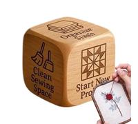 Quilter's Decision Dice | Creative Sewing Dice Handmade Wooden | Creative 6-Sided Tool with Engraved Sewing Tasks for Craft Quilters Sewists Enthusiasts Lovers