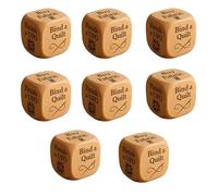 Quilter's Decision Dice, Handmade Wooden Quilting Adventure Dice with 6 Engraved Sewing Tasks - Creative Gift for Quilters, Craft Lovers to Spark Inspiration & Overcome Quilting Blocks (8PCS)