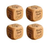 Quilter's Decision Dice, Handmade Wooden Quilting Adventure Dice with 6 Engraved Sewing Tasks - Creative Gift for Quilters, Craft Lovers to Spark Inspiration & Overcome Quilting Blocks (4PCS)