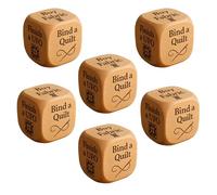 Quilter's Decision Dice, Handmade Wooden Quilting Adventure Dice with 6 Engraved Sewing Tasks - Creative Gift for Quilters, Craft Lovers to Spark Inspiration & Overcome Quilting Blocks (6PCS)