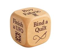 Quilter's Dice - 1.97 InchHandmade Wooden Quilting Decision Dice | 55g PP Quilting Task Tool - Portable Craft Selection Dices For Quiltings Lovers Family Parties Schools And Creative Sewing Projects