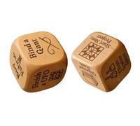 Quilter's Dice | 2 Piece Wooden Decision Dice with 6 Engraved Quilting Tasks | Handmade Wooden 6-sided Quilting Decision Dices | Fun Sewing Present for Quilters, Sewists & Craft Lovers
