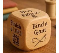 Quilter's Dice - 6 Sided Handmade Wooden Quilter’s Decision Dice, Creative Sewing Decision Dices, Engraved Decisions Dices Sewing With Engraved Quilting Tasks For Quilters, Sewists & Craft Lovers