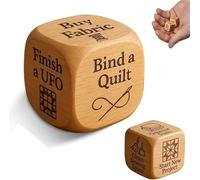 Quilters Dice, Handmade Wooden Decision Dice with 6 Engraved Sewing Tasks, Fun Gift for Quilters, Creative Tool for Quilting Projects, Sewists & Craft Lovers to Add Excitement to Sewing Routine (1)