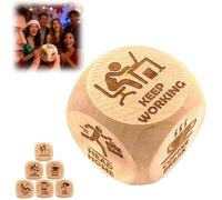 Quilter's Dice,Handmade Wooden Fidget Dice with 6 Fun Games,Office Fidget Dices,Stress Relief Dices,Gift for Colleagues,Fun Decision DiceSet for Life Lovers