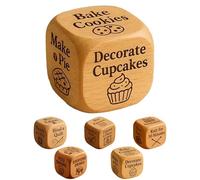 Quilters Dice, Handmade Wooden Quilting Decision Dice, Fun Practical Prompts Tool, Sewing Decision Dices/Embroidery/Knitting/Baking Activity for Difficulty in Choosing (1pcsE)